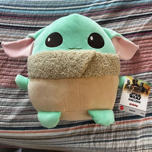 Star Wars Mattel Grogu Plush Disney 10” Cutopia SOFT New with tags - Picture 8 of 11